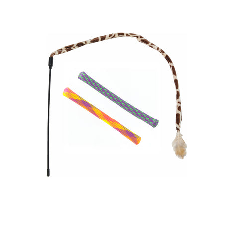 Katzenspielzeug Set B - 22-tlg mit Rascheltunnel – animierendes Katzenspielzeug für Hunde & Katzen – 15 × 10 × 15 cm