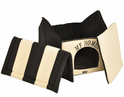 Hunde-/Katzenhöhle Adrian – faltbar & waschbares Kissen – 60 × 55 × 54 cm