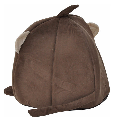 Hundehöhle Katzenhöhle braun 45 x 45 x 35 cm – gemütliche Haustierhöhle für Hunde & Katzen – 45 × 45 × 35 cm