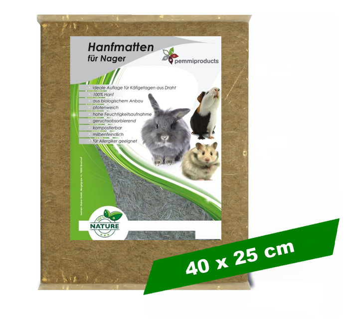 Hanf Nagerteppich Streuunterlage 40 × 25 cm