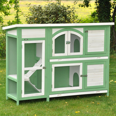 XXL Kleintierstall Jumbo grün/weiß