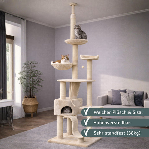 Kratzbaum Sigurd beige 77 × 56 × 256 cm