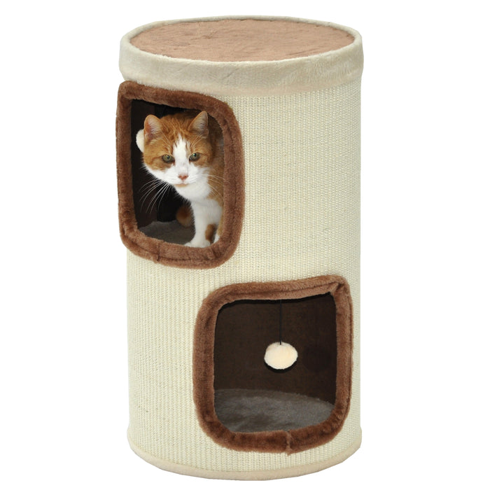 Kratztonne Tom Beige Braun 70 cm