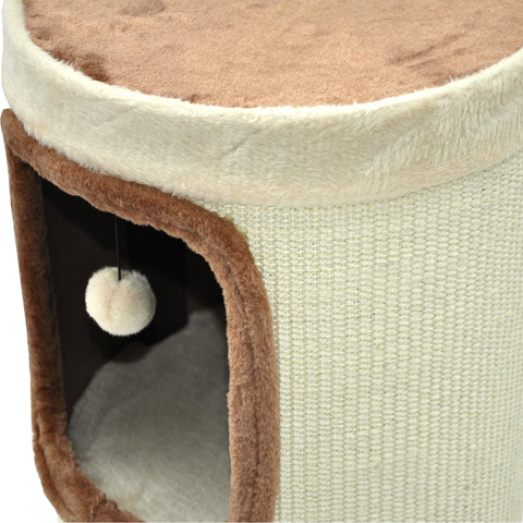 Kratztonne Tom Beige Braun 70 cm