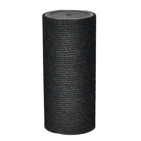 Sisal-Ersatzkratzstamm 45 cm – Ø 11 cm, Schwarz, M8 inkl. Schrauben