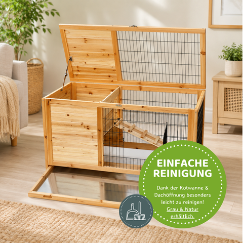 Meerschweinchenstall Easy grau weiß