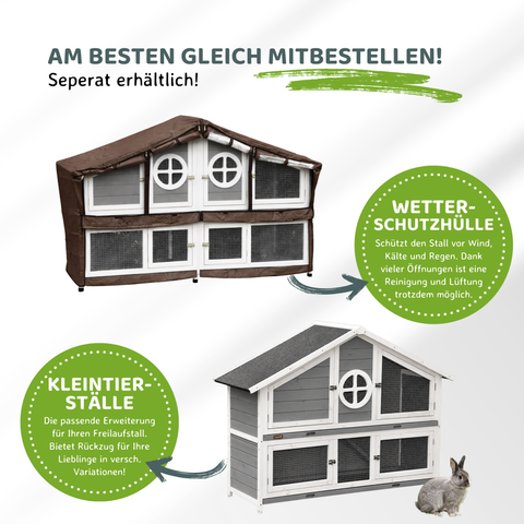 Freigehege Möhrchen grau/weiß