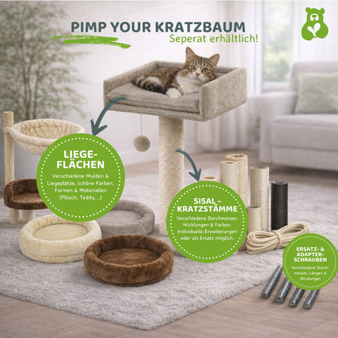 XXL Kratzbaum grau