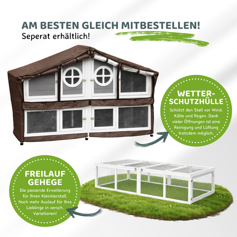 Hasenstall Kleintierstall Momo grau