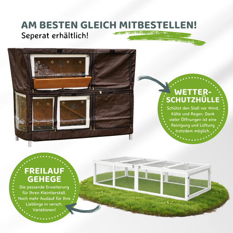 XXL Hasenstall/Freigehege Kombination Balu