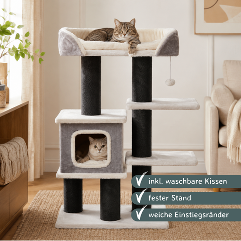 Kratzbaum Katzenbaum schwarz/grau