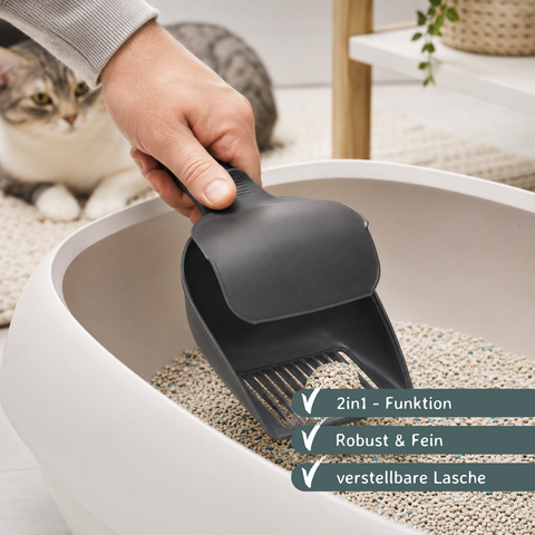 Katzen Futter/-Streuschaufel Twice universal