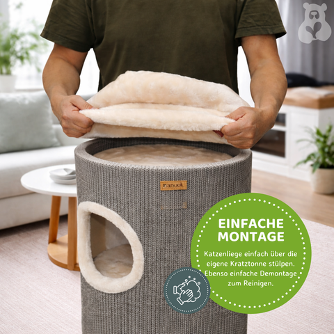 Katzenbett für Kratztonnen bis Ø 38 cm