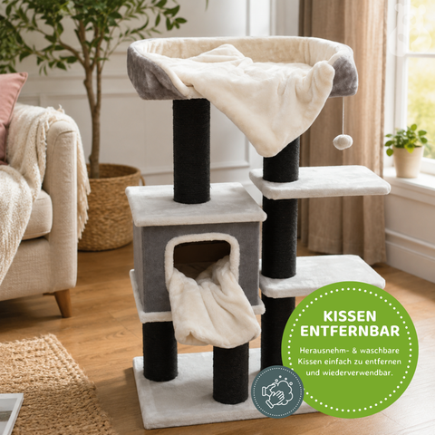 Kratzbaum Katzenbaum schwarz/grau