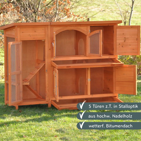Hasenstall Jumbo Natur