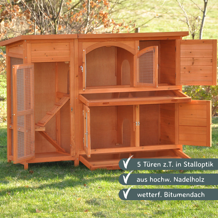 Hasenstall Jumbo Natur