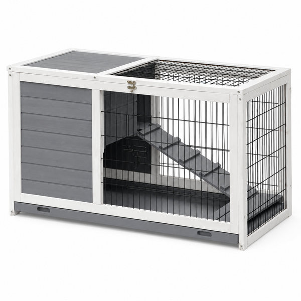 Meerschweinchenstall Easy grau weiß