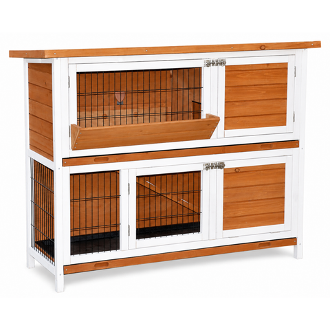 XXL Kleintierstall Bommel braun 122 × 50 × 101 cm