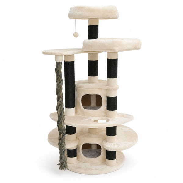 Kratzbaum Katzenbaum beige 83 × 60 × 146 cm