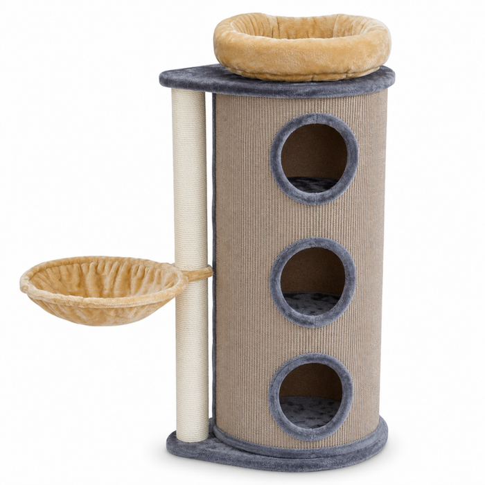 Kratztonne grau/beige 114 × 85 × 45 cm