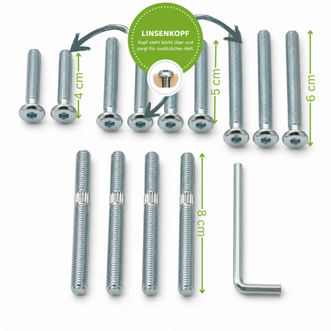 Universal Kratzbaum Schraubenset M8