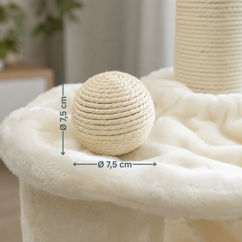 Sisalkugel/Abdeckkugel 7,5 cm Gewinde M8