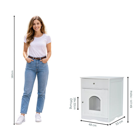 Katzenschrank für Katzentoilette 48 × 53 × 64 cm