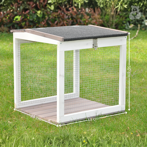 XXL Doppel Kleintierstall Kombi Frederik – 2 Ställe + Verbindungsmodul – 280×50×104 cm