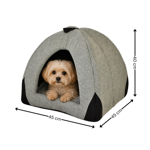 Hundehöhle/Katzenhöhle Woody grau 45 cm