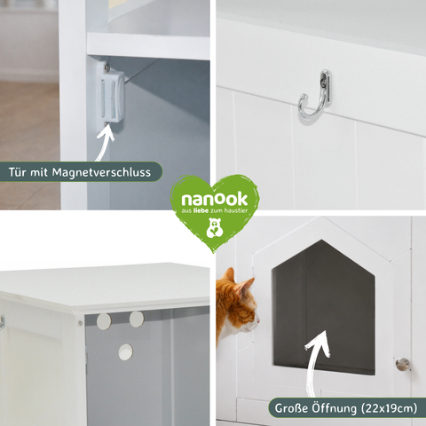 Katzenschrank für Katzentoilette 48 × 53 × 51 cm