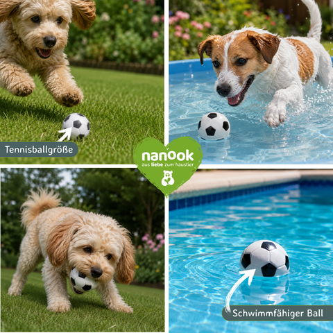 10 er Set Hundespielzeug Moosgummiball 6 cm