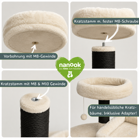 Liegeplatte gepolsterter Rand, rund Ø 53 cm