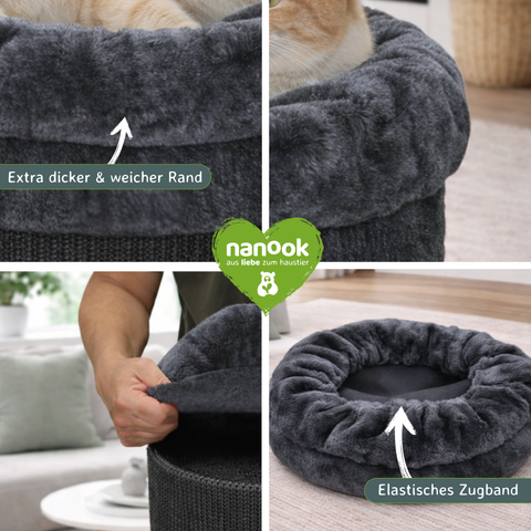 Katzenbett für Kratztonnen bis Ø 38 cm