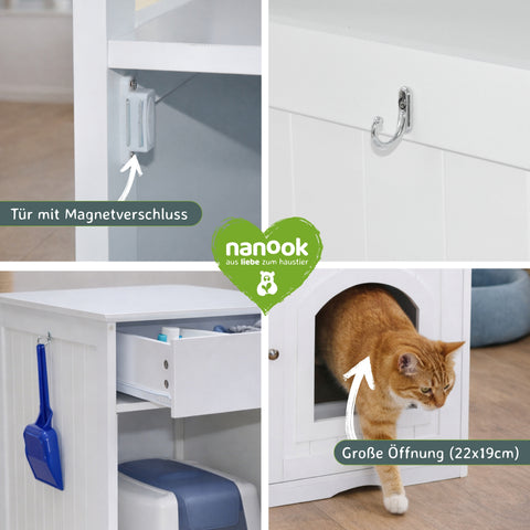Katzenschrank für Katzentoilette 48 × 53 × 64 cm