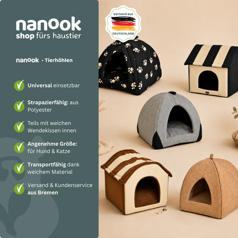 Hundehöhle/Katzenhöhle Woody grau 45 cm