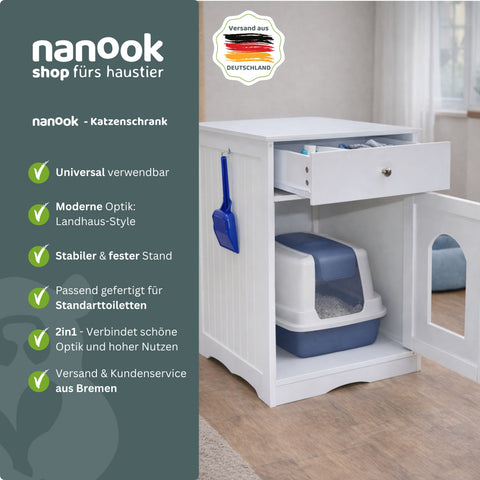 Katzenschrank für Katzentoilette 48 × 53 × 64 cm