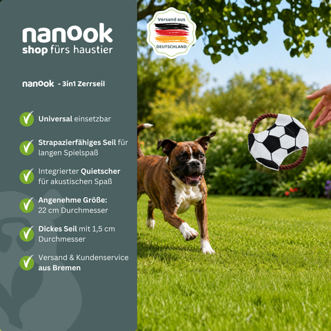Hundespielzeug Zerrseil Frisbee Ø 22 cm